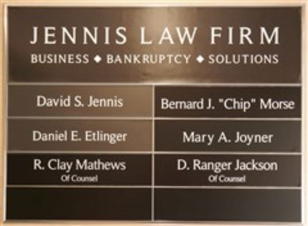 Jennis Law Plaque